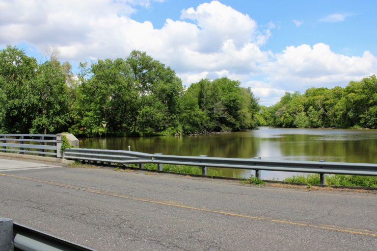 East Lake with East Lake Road running aside it.