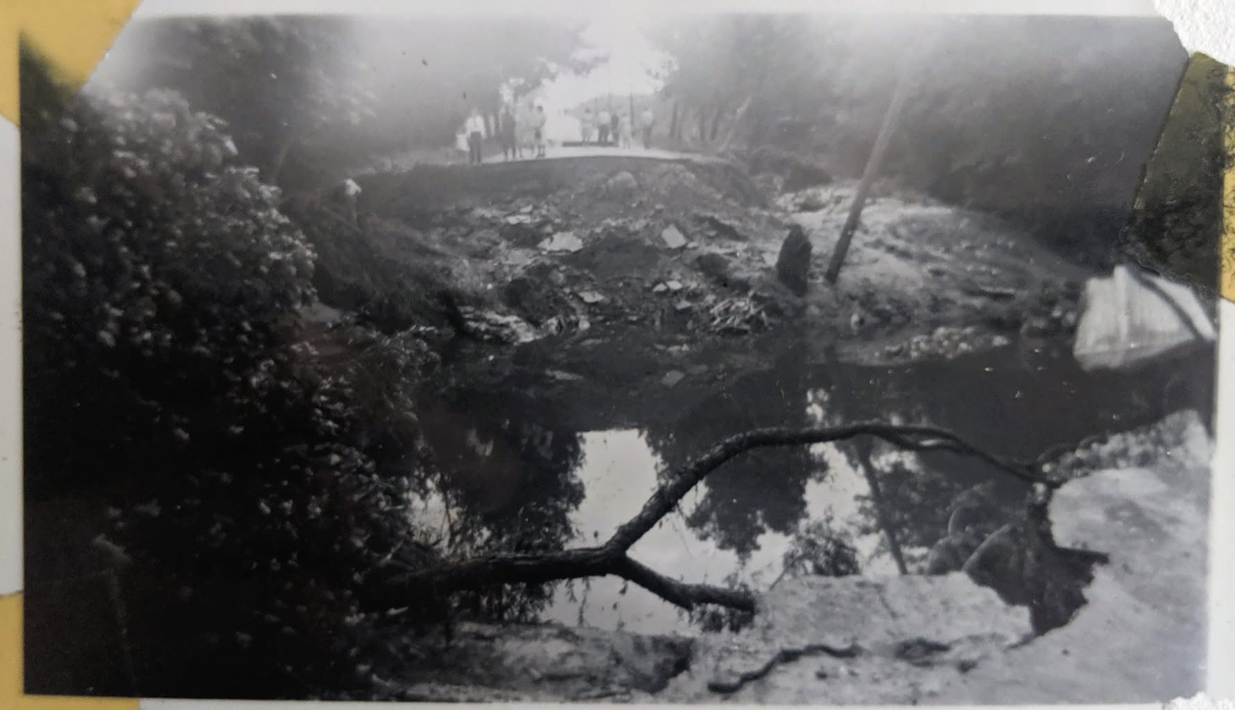 One of the Bridges swept away in Alloway Twp from the Flood photo from the personal collections of Zachary Ahl