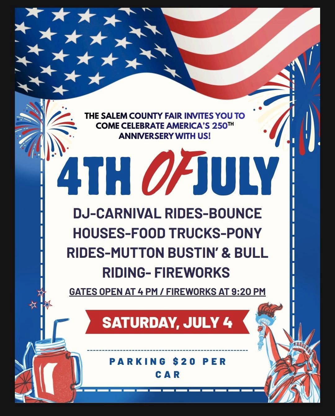 Salem County Fairgrounds 4th of July